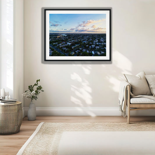 Aerial View Brisbane Suburbs photo print