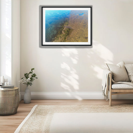 Blue Water Over Sandy Seabed photo print
