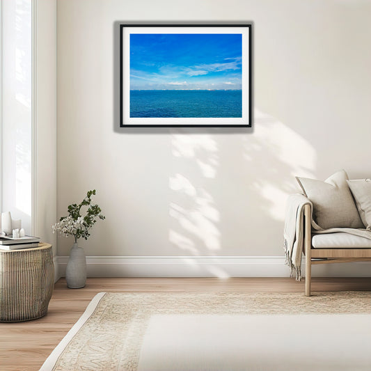 Coastal Horizon of Singapore Coast photo print