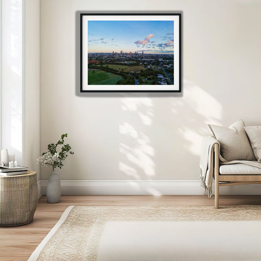 Brisbane City Skyline From Norman Park photo print