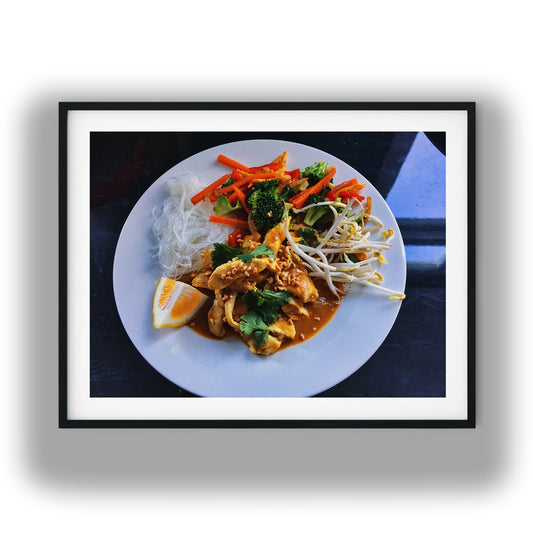 Chicken Satay with Rice Noodles photo print