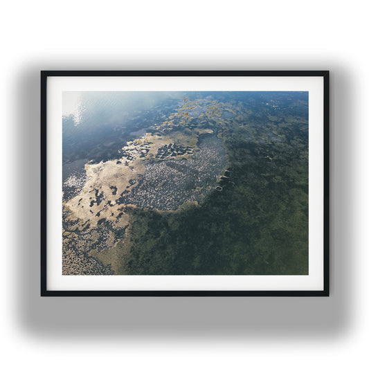 Shallow Coastal Reef from Above photo print