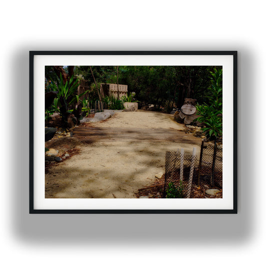 Garden Trail with Wooden Hippo Photo Print
