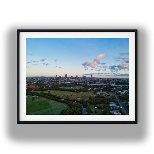 Brisbane City Skyline From Norman Park photo print