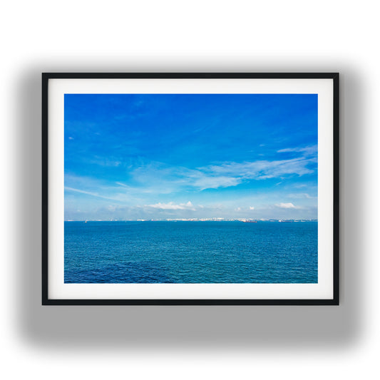 Coastal Horizon of Singapore Coast photo print