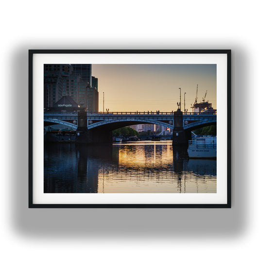 Princes Bridge Evening River View photo print