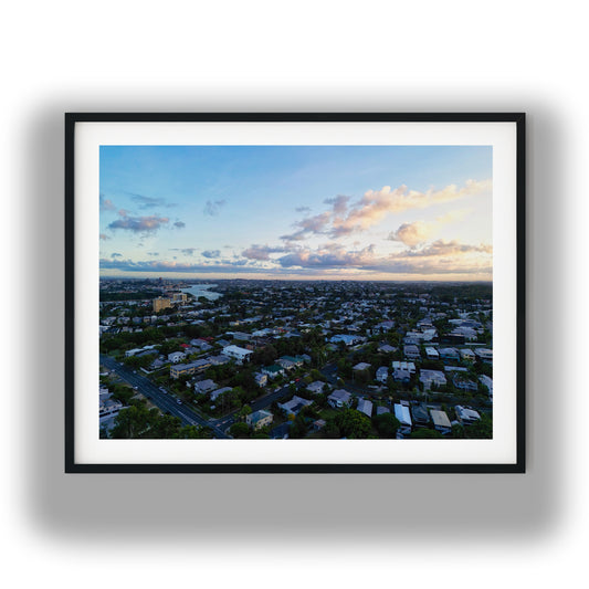 Aerial View Brisbane Suburbs photo print