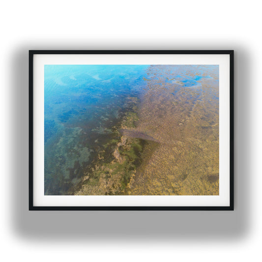 Blue Water Over Sandy Seabed photo print