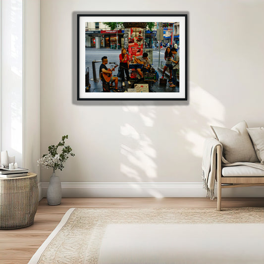 Acoustic Trio Busking in Melbourne photo print
