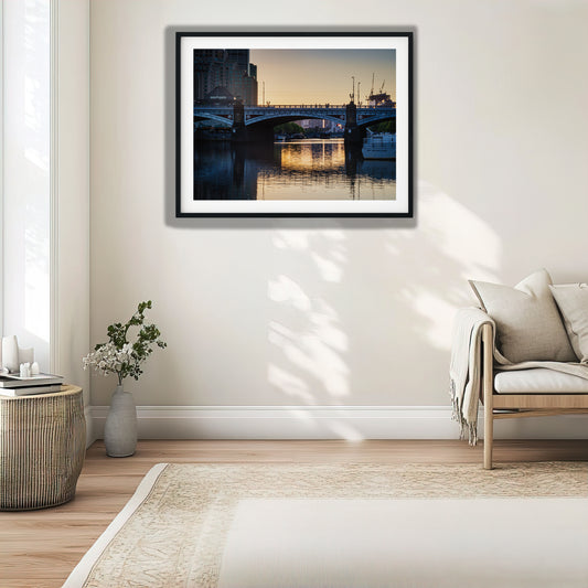Princes Bridge Evening River View photo print
