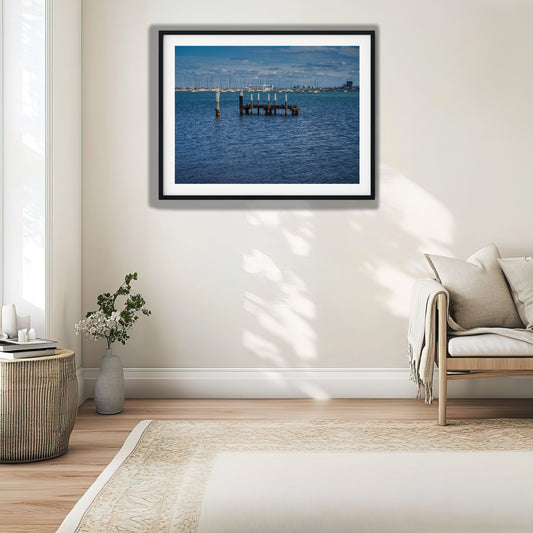 Old Pier Piles St Kilda photo print