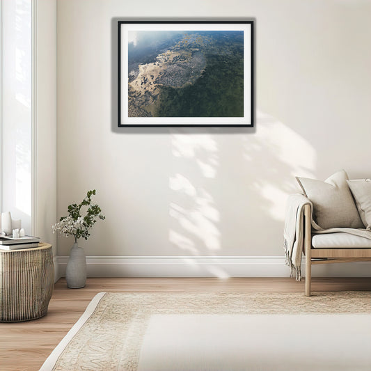 Shallow Coastal Reef from Above photo print