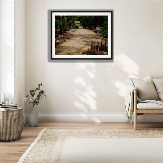 Garden Trail with Wooden Hippo Photo Print